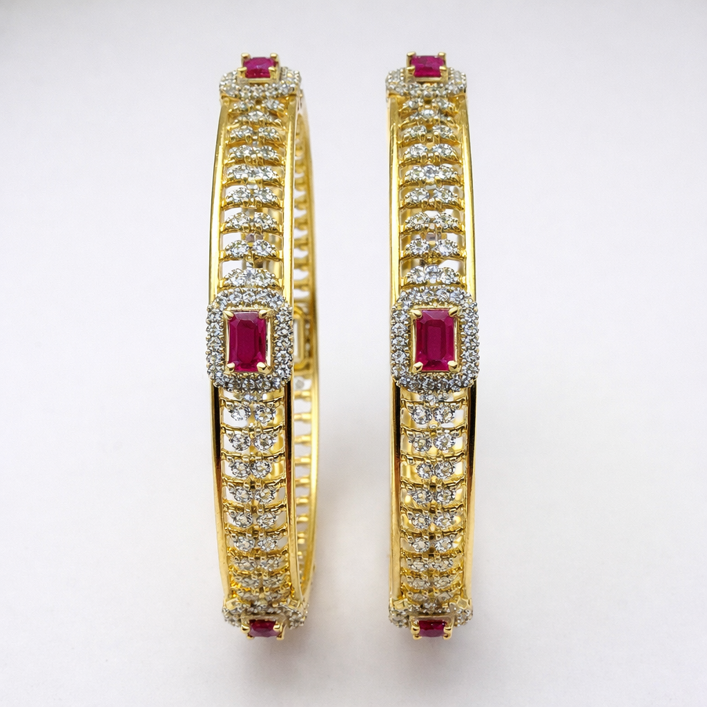MAHARANI RUBY GLOW DIAMOND BANGLE