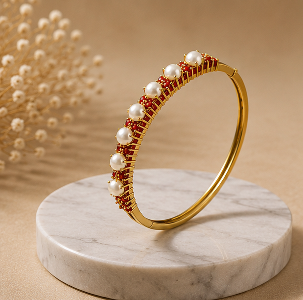 THE SHAHI CHANDRIKA RUBY BANGLE