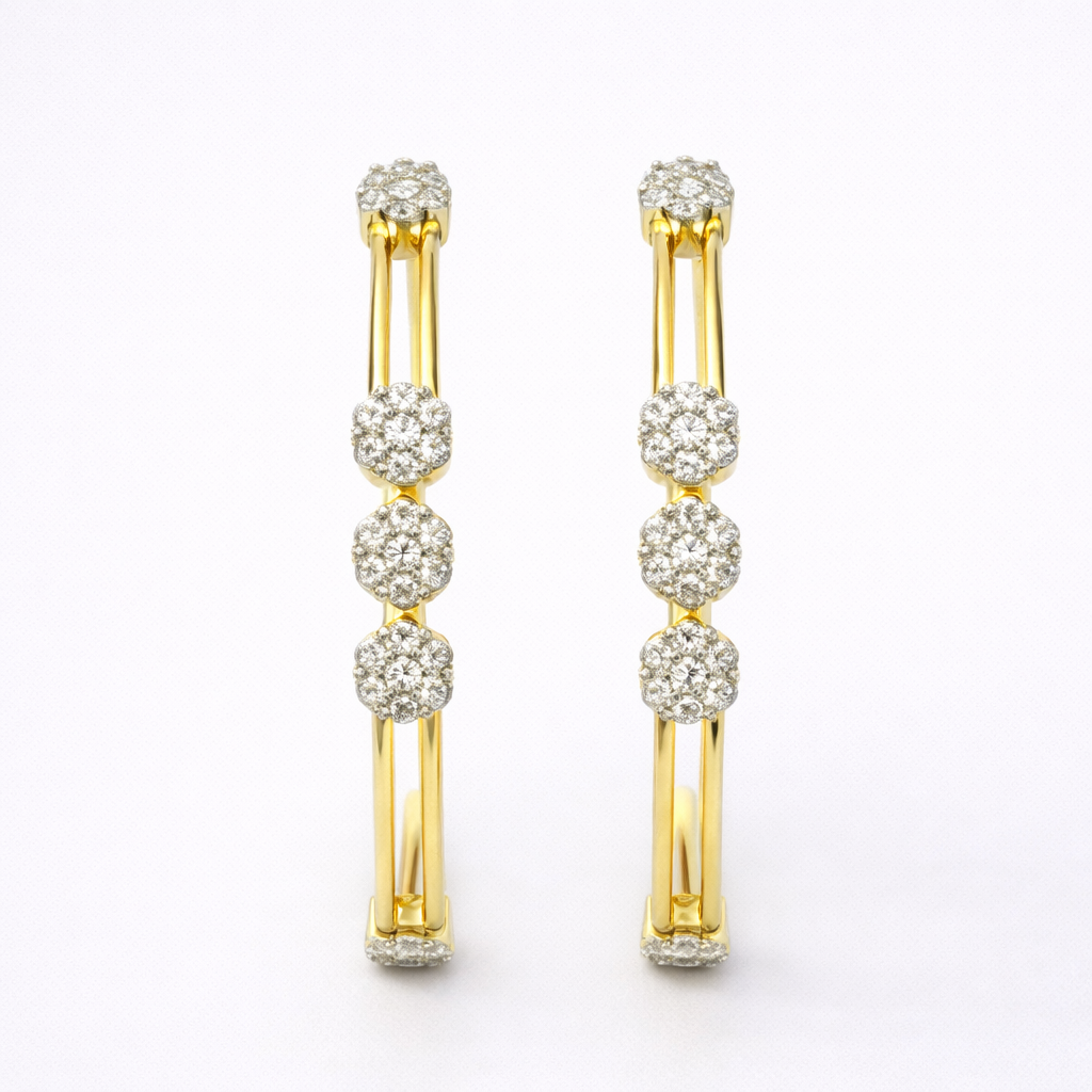 URBAN SPARK DIAMOND GOLD BANGEL