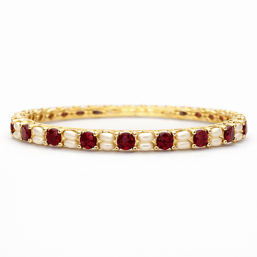 RUBY IVORY ELEGANCE BANGLE