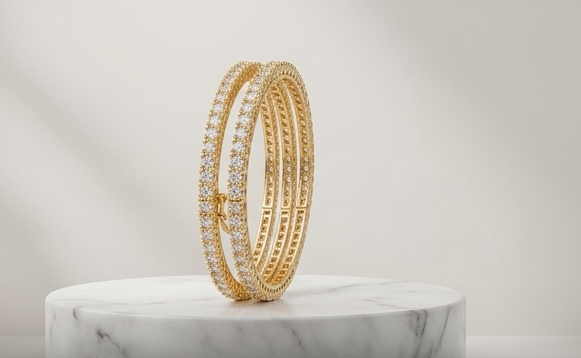 CHANDNI GOLD PLATED BRACELET WITH STONES