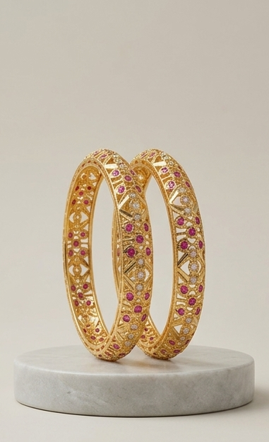 GHALIA GOLD PLATED BANGLES