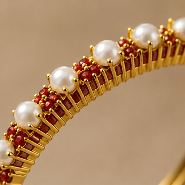 THE SHAHI CHANDRIKA RUBY BANGLE