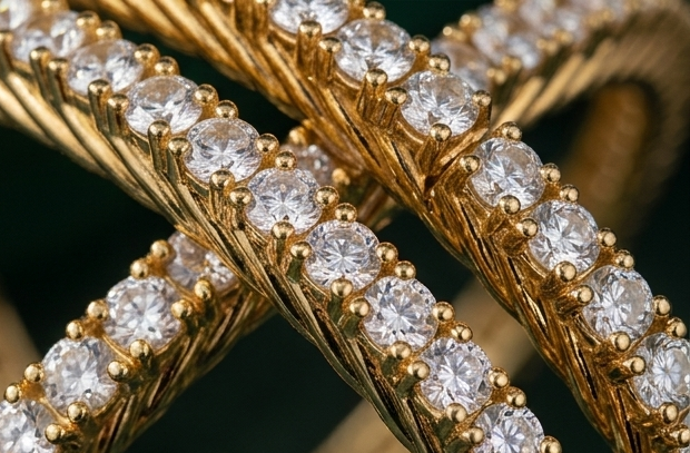 NOORANI LUMINOUS ETERNITY HINGED BANGLE
