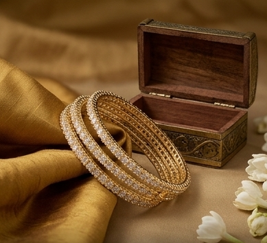 CHANDNI GOLD PLATED BRACELET WITH STONES