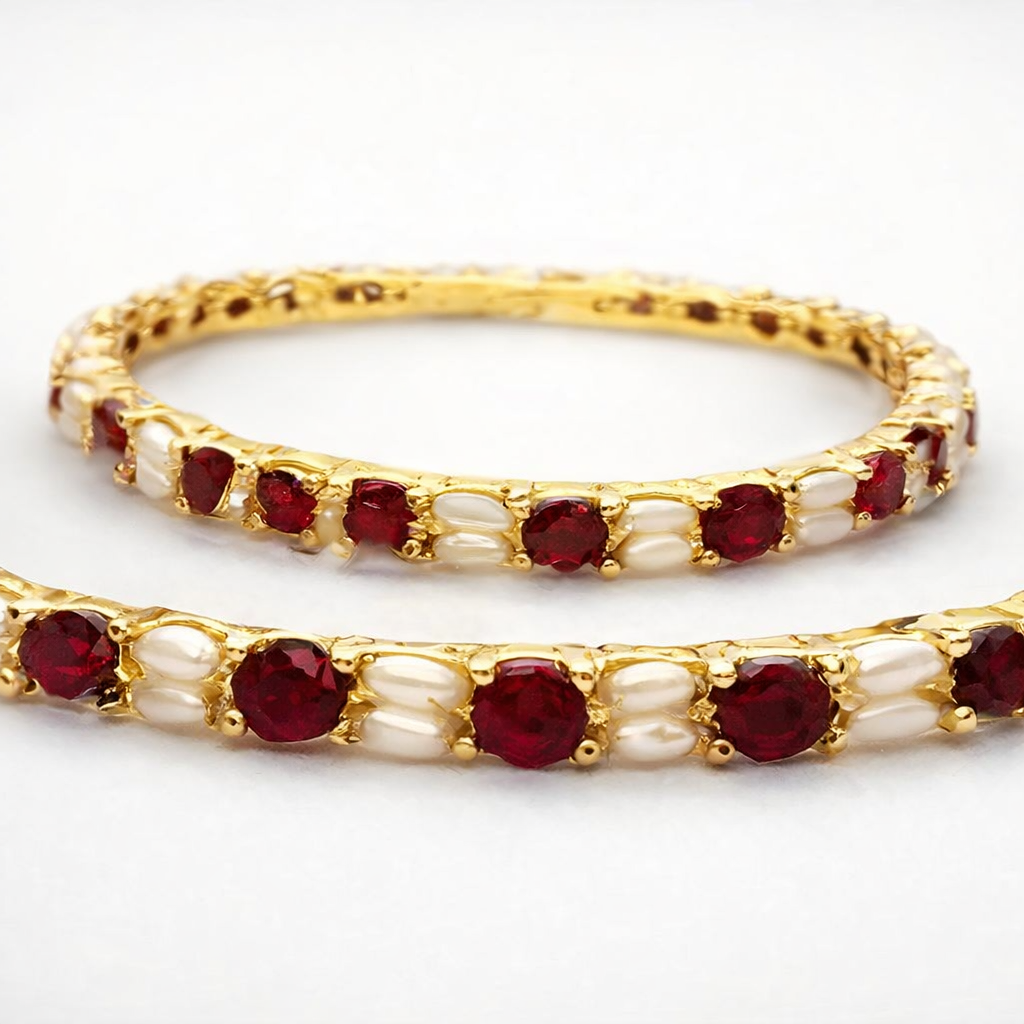 RUBY IVORY ELEGANCE BANGLE