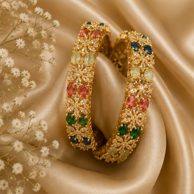 THE SHAHI BAGICHA GOLD KADA SET
