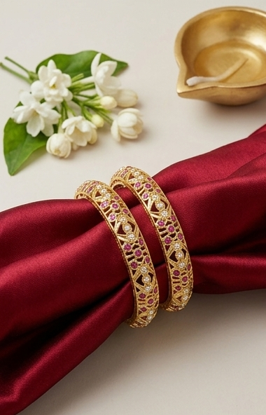GHALIA GOLD PLATED BANGLES