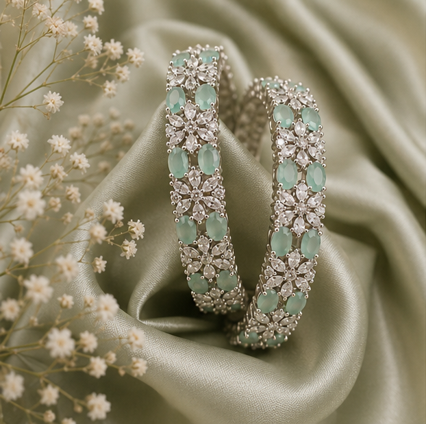 THE SHAHI BAGICHA PLATINUM-LOOK KADA