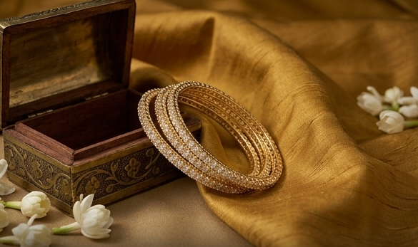 CHANDNI GOLD PLATED BRACELET WITH STONES