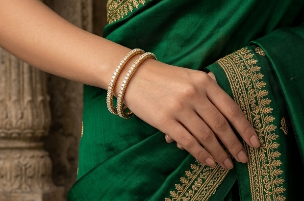 NOORANI LUMINOUS ETERNITY HINGED BANGLE