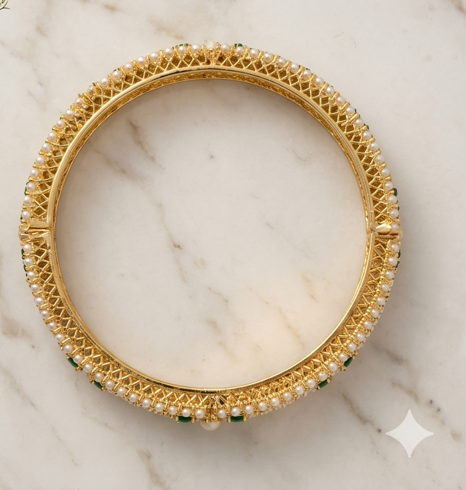 PHULWARI GOLD PLATED BRACELET WITH STONES