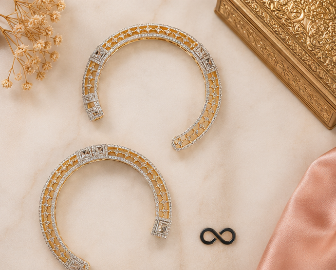 THE SHAHI JAALI TWO-TONE KADA PAIR