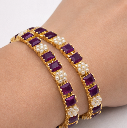 PEARL MIST VIOLET BANGLE