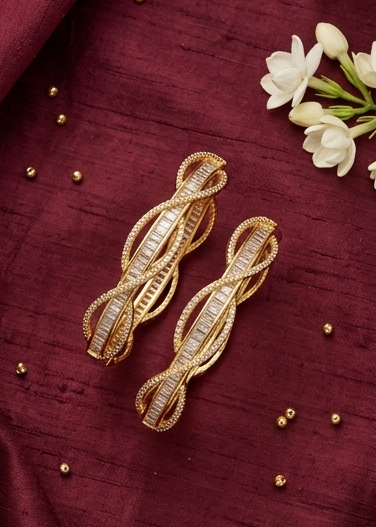 SAFA GOLD PLATED WITH STONES BANGLES