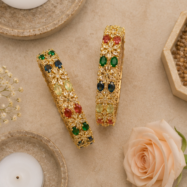 THE SHAHI BAGICHA GOLD KADA SET
