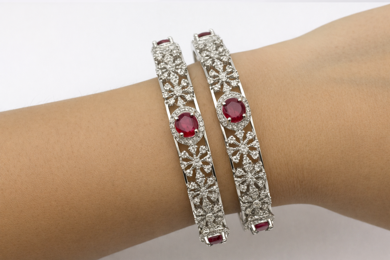 RAJWADA RUBY DIAMOND BANGLE