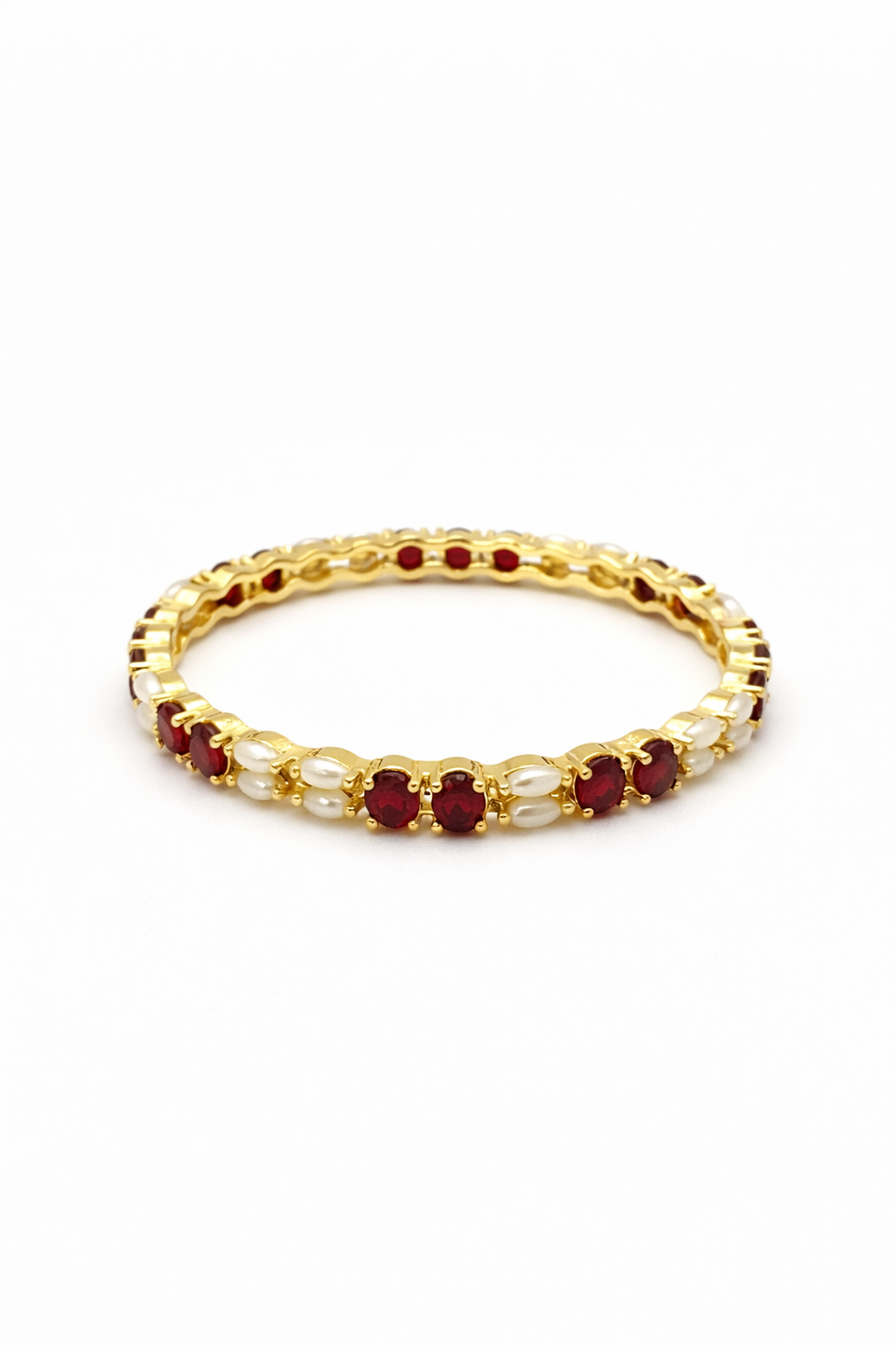 RUBY IVORY ELEGANCE BANGLE