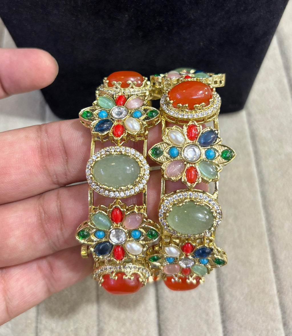 Floral Aura Dual Tone Kada