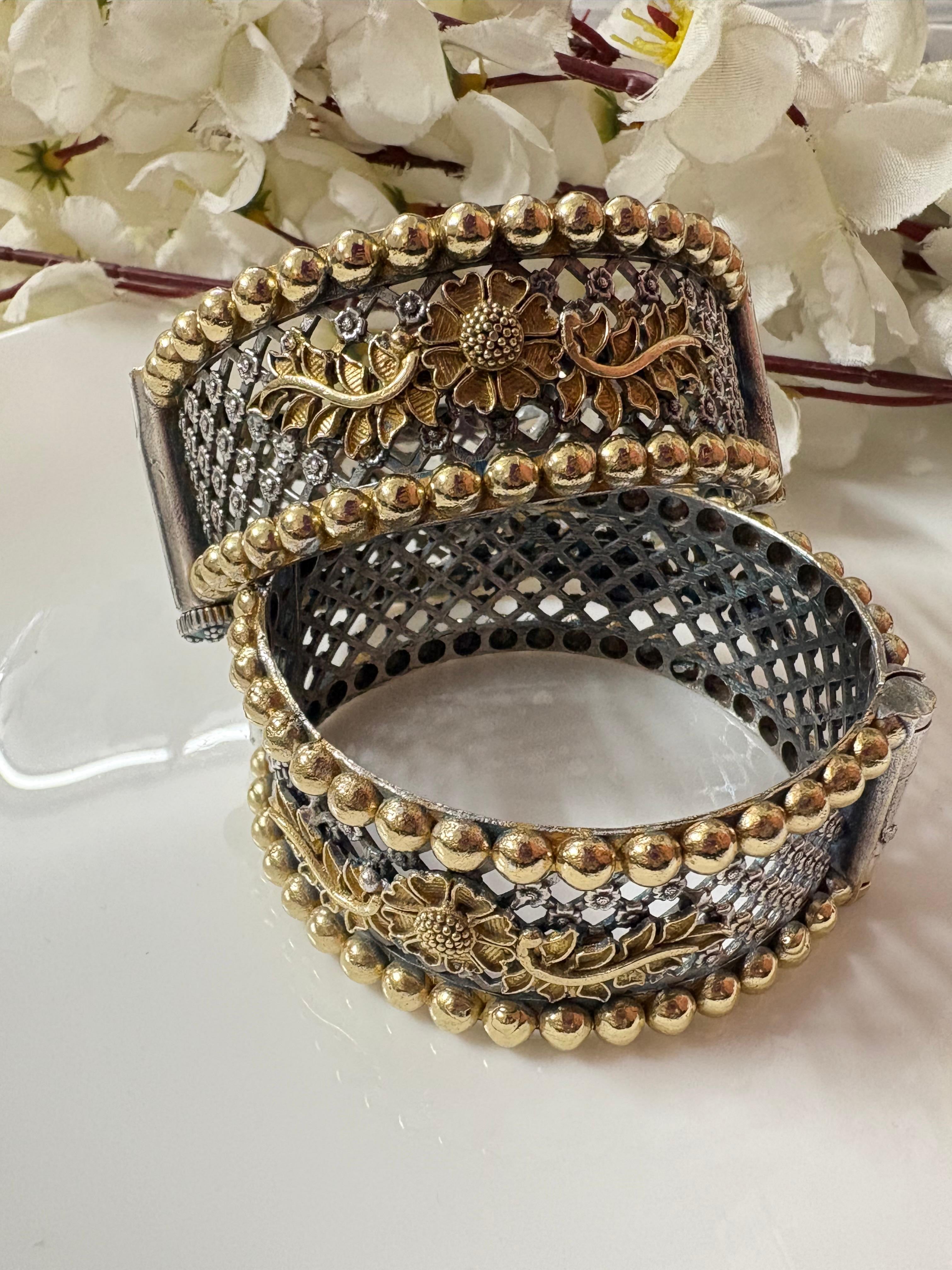 Royal Tribal Oxidised Kada Pair