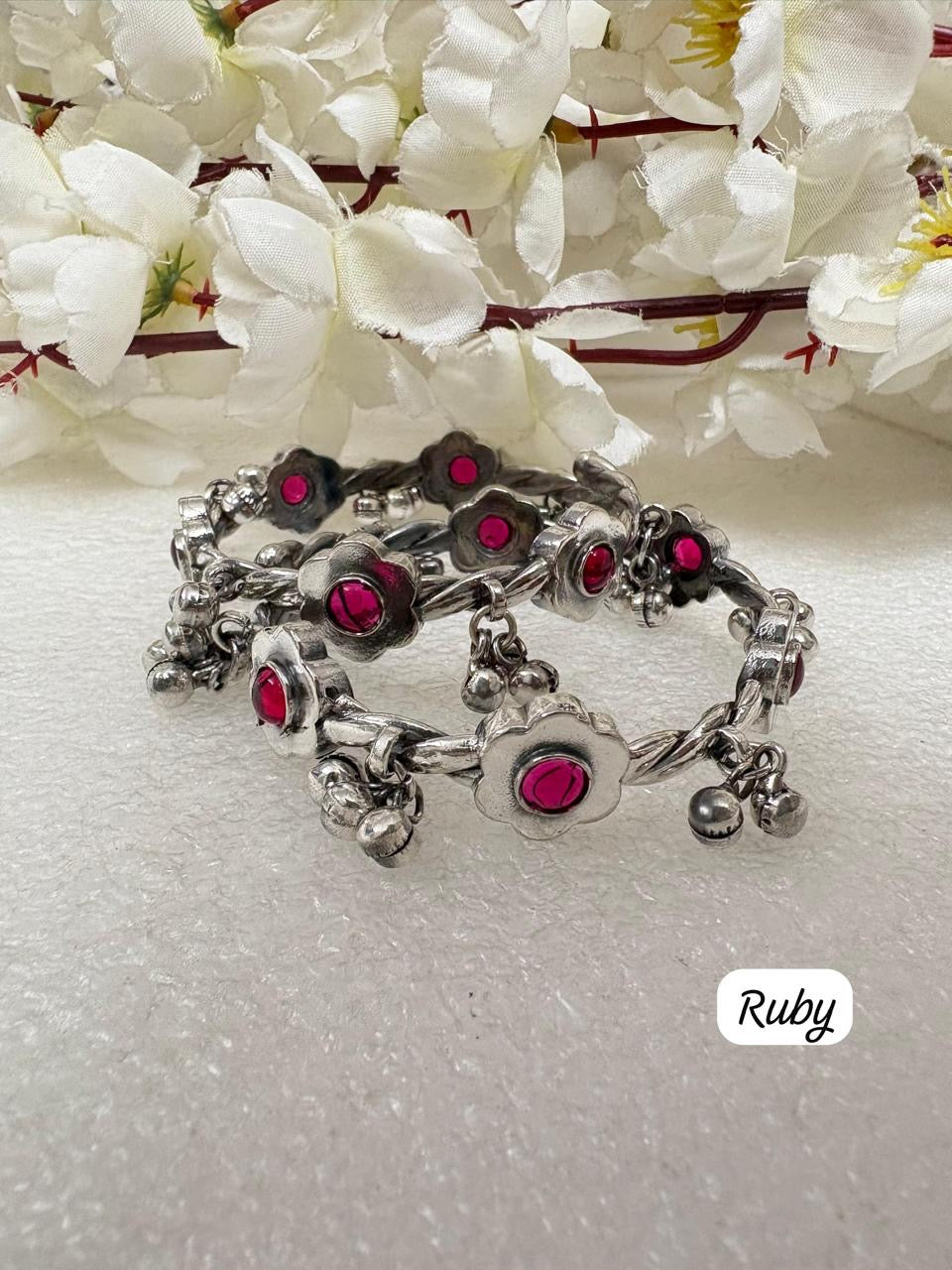 Boho Bloom Charm Bangles