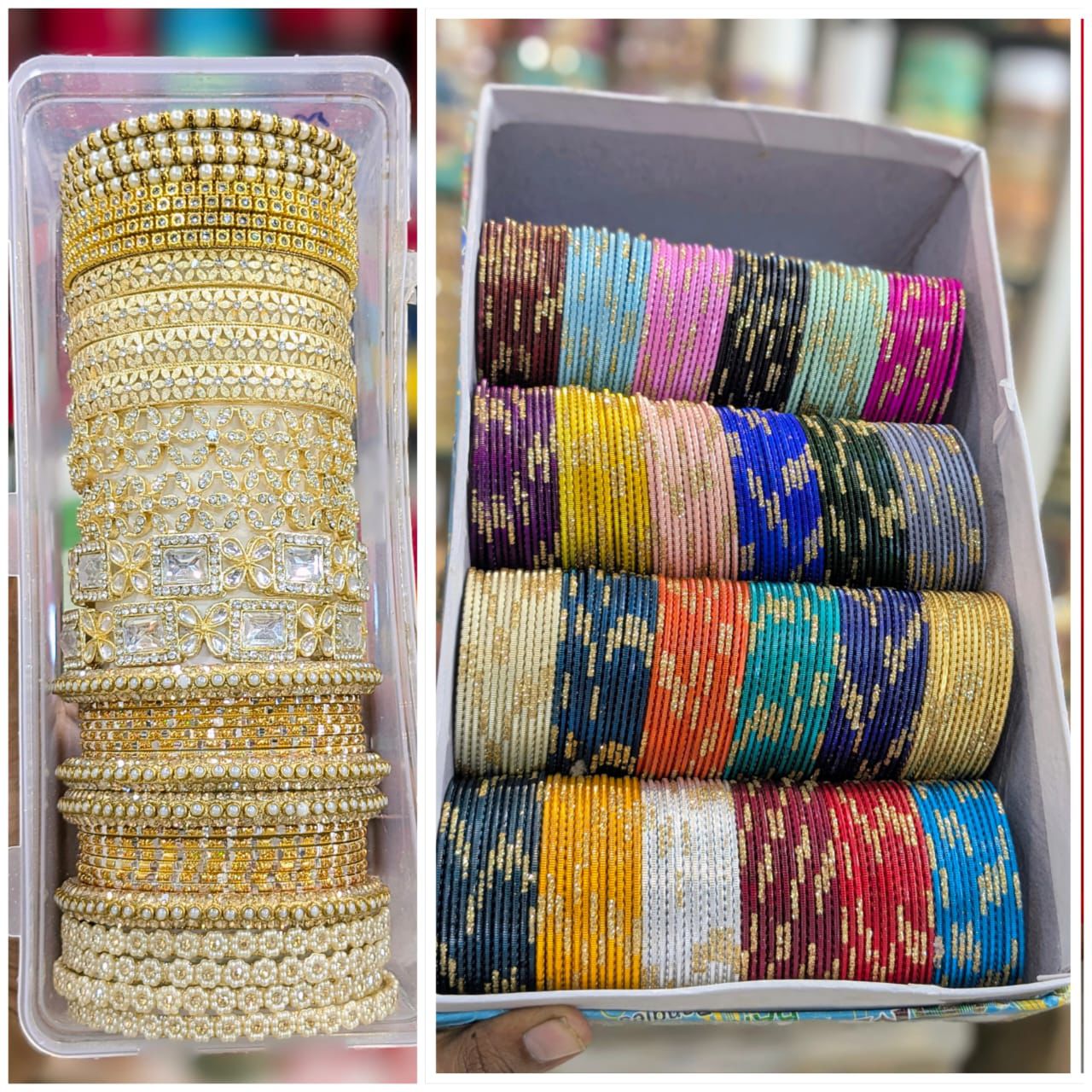 Radiant Brass Charm Bangles