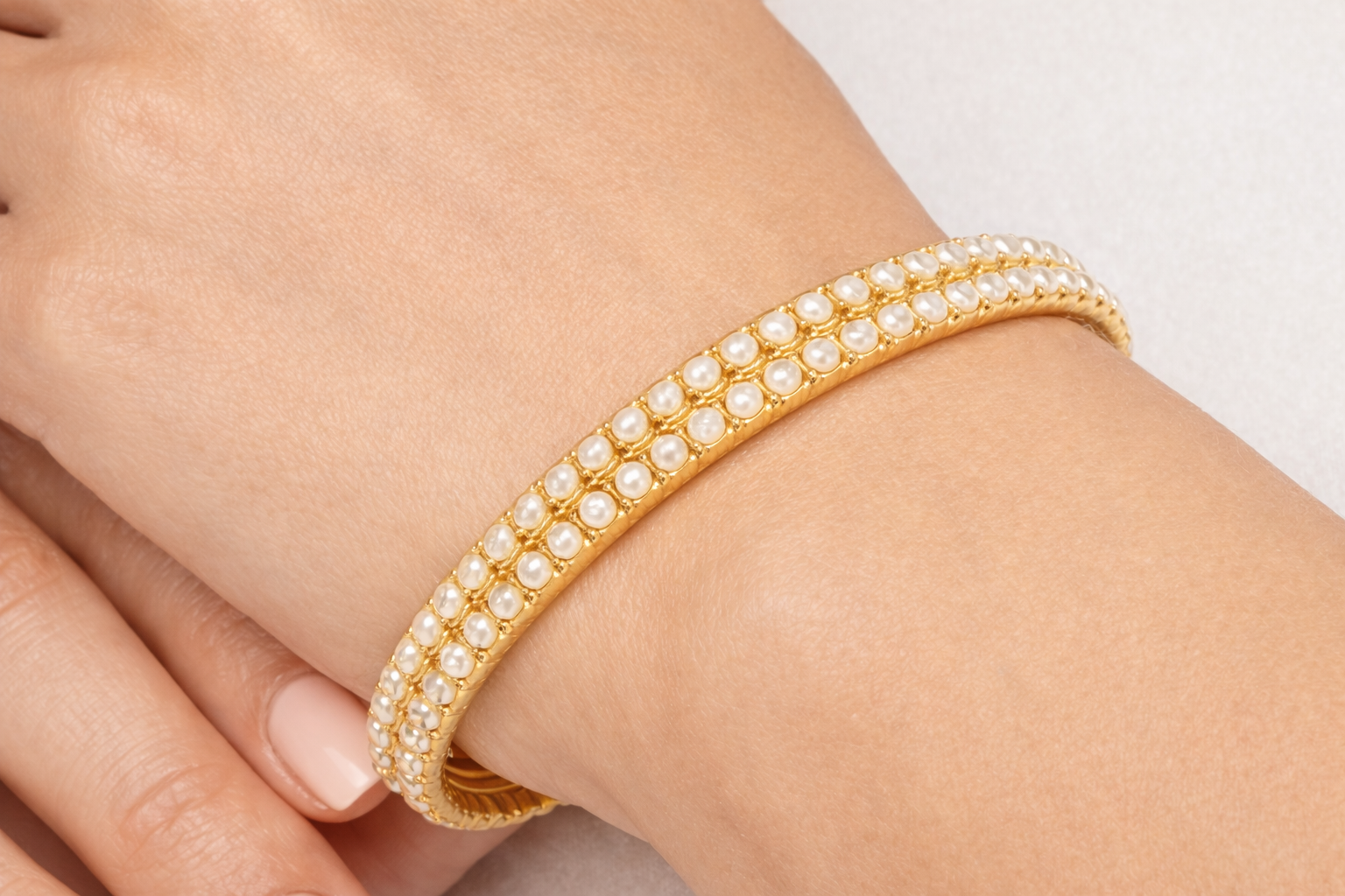 Malika Pearl Bangle