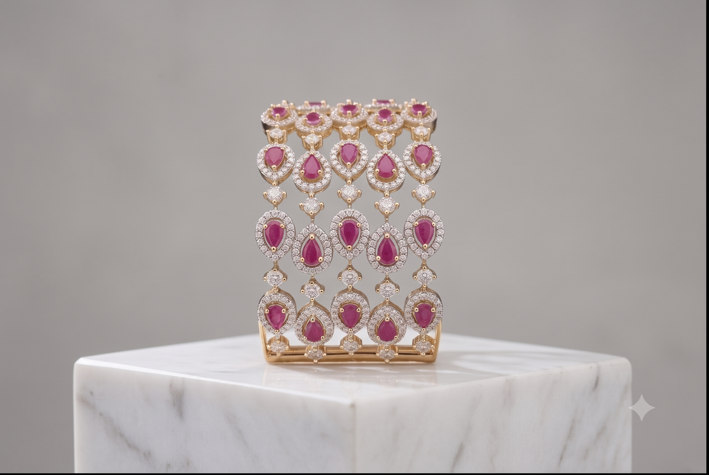 Maharani Crimson Trellis Kada