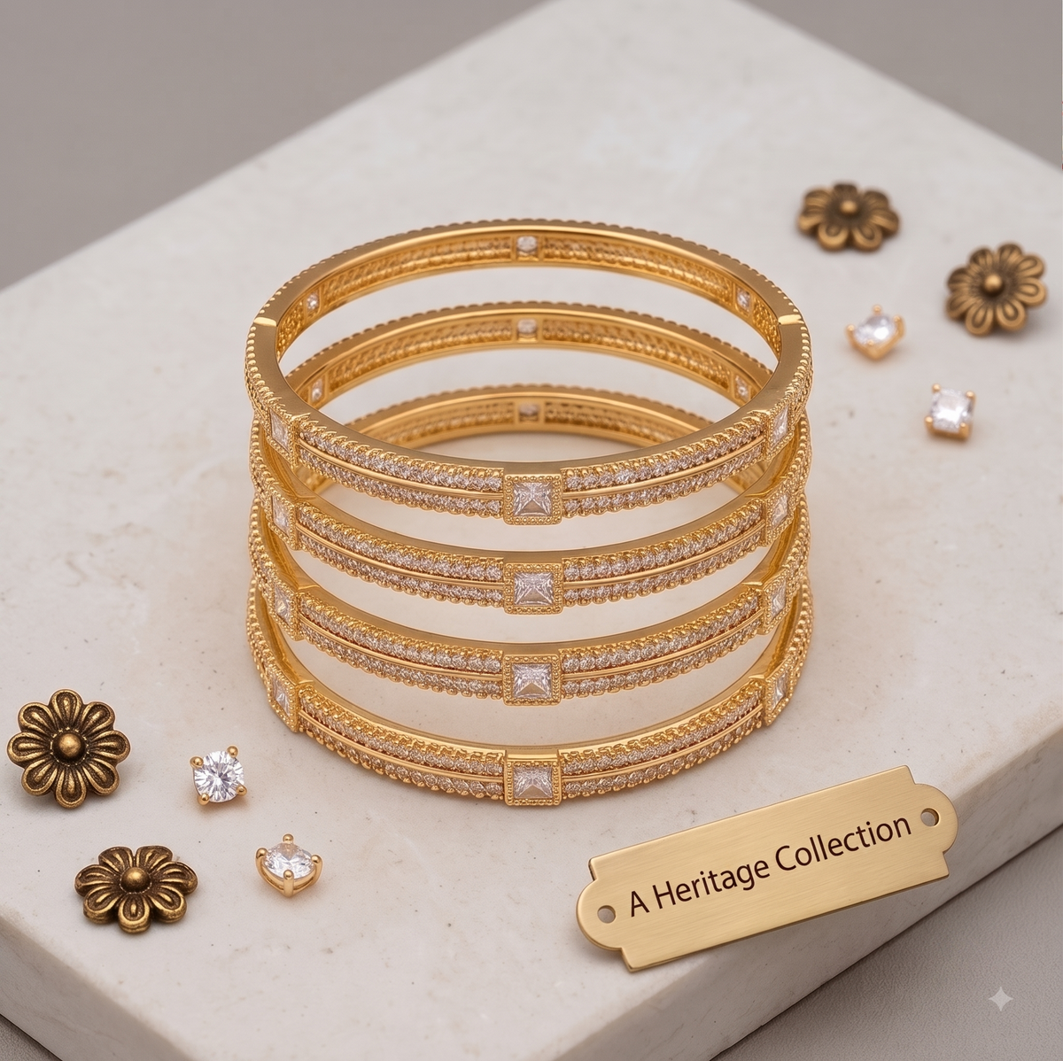 Noor-e-Khaas Zircon Heritage Bangles