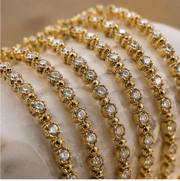 The Noor Bezel Polki-Style Bangle Set