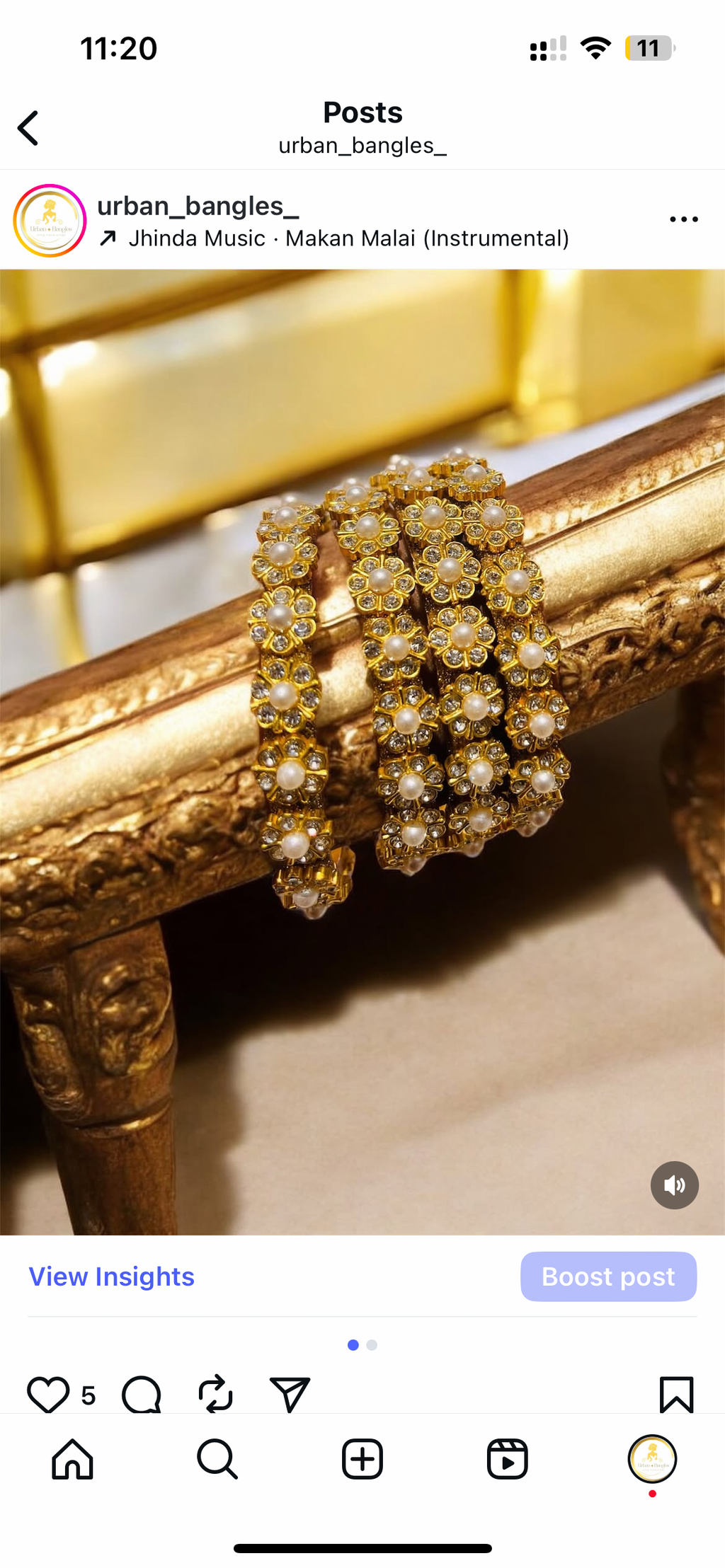 Royal Charm – Pearl Studded Bangle (Set of 4)