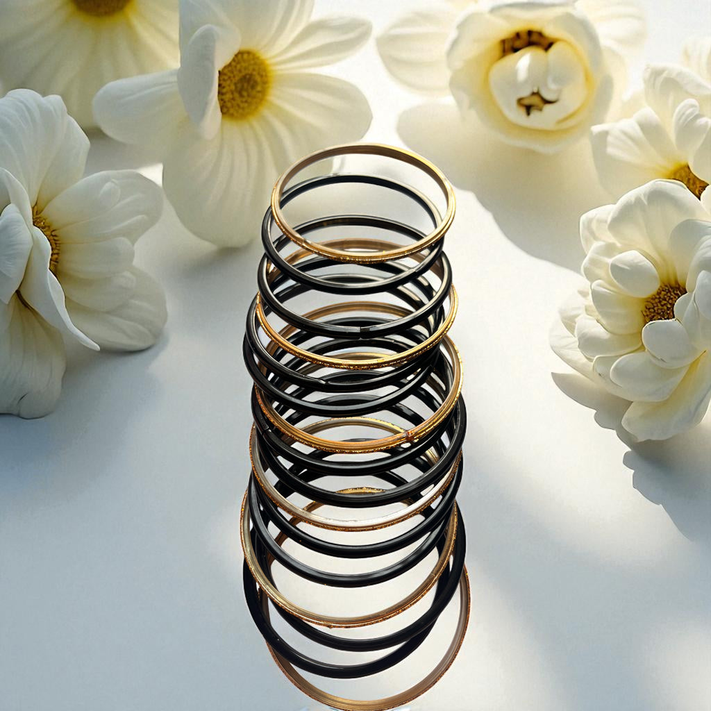 Classic Black & Gold Bangles