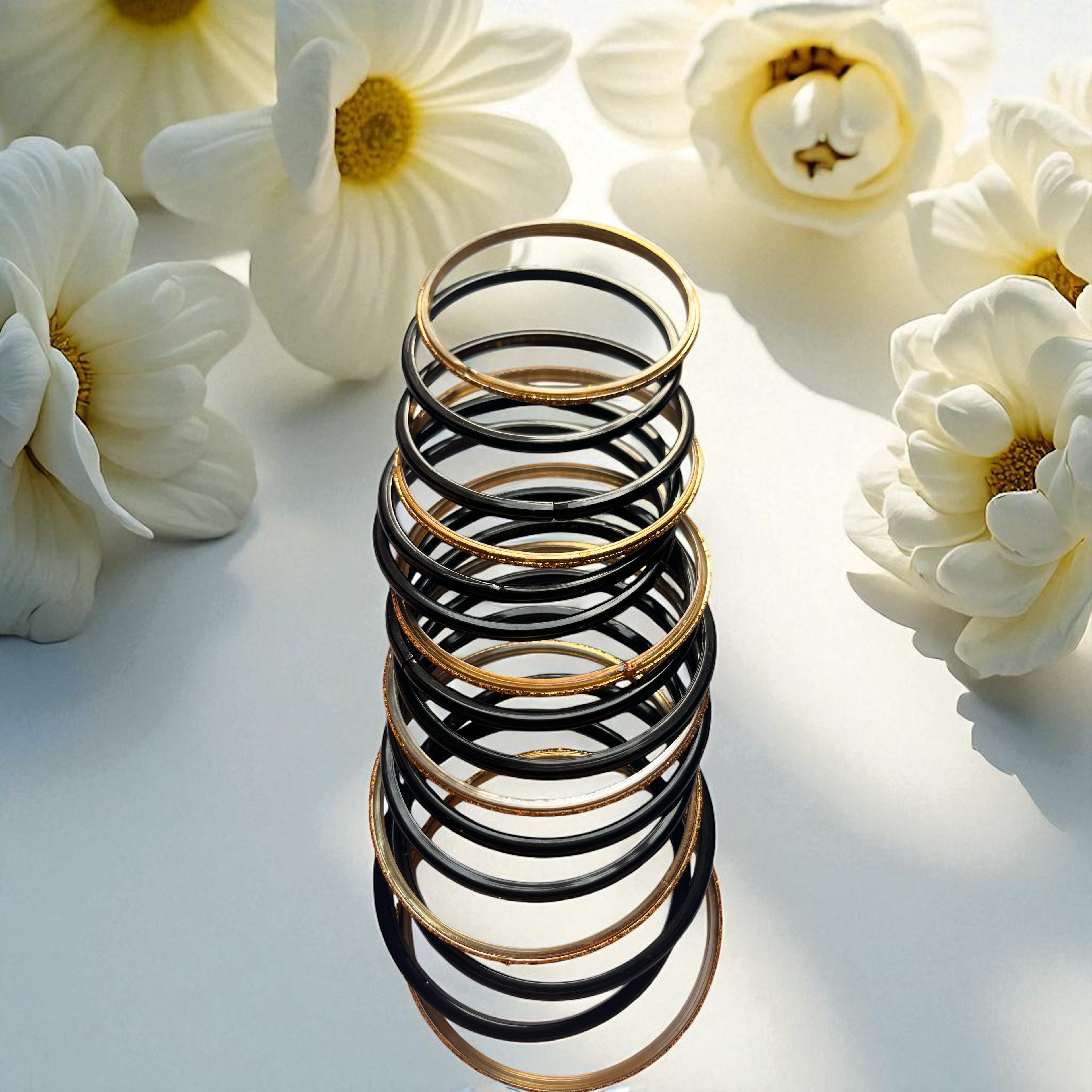 Classic Black & Gold Bangles