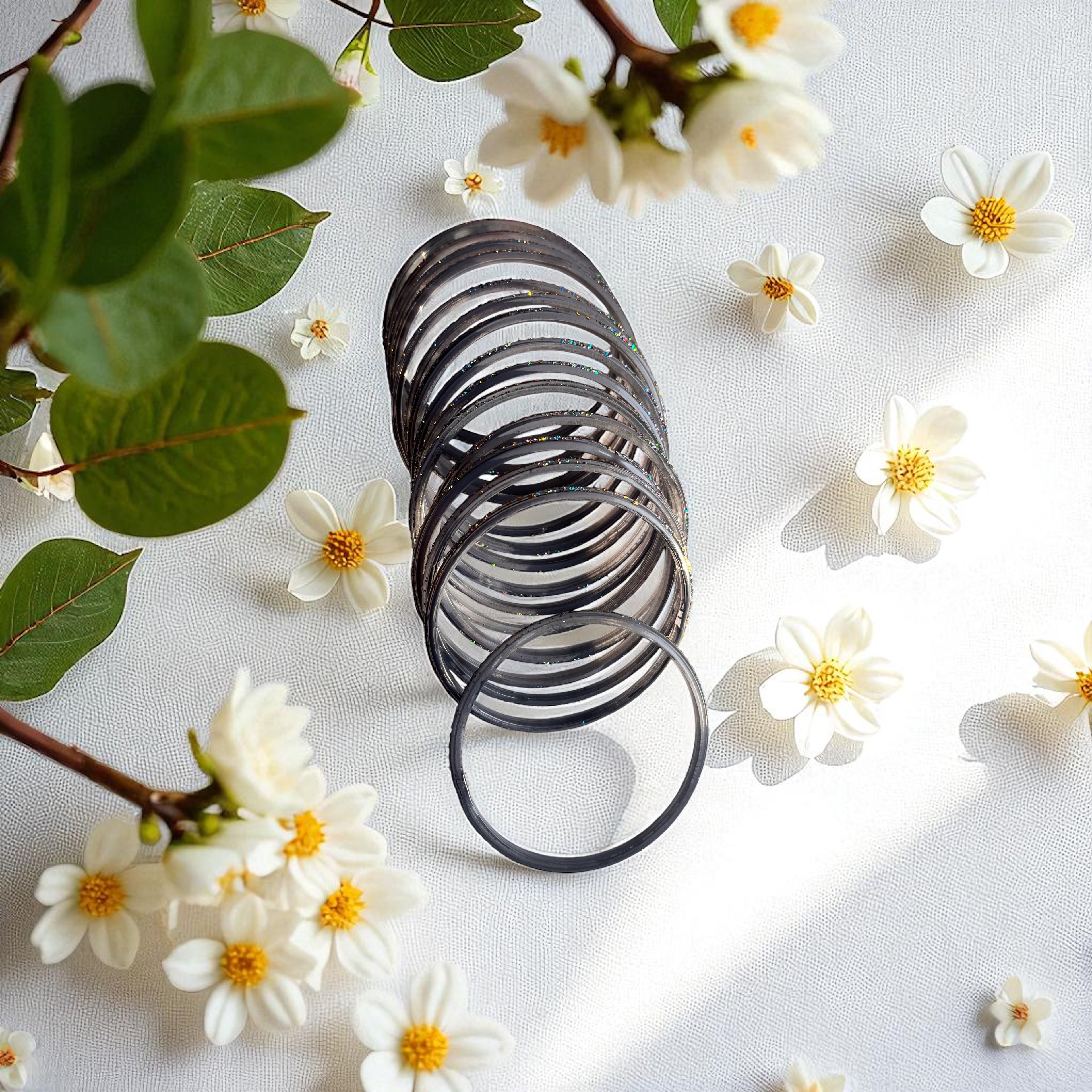 Glitter Shine Stone Bangles