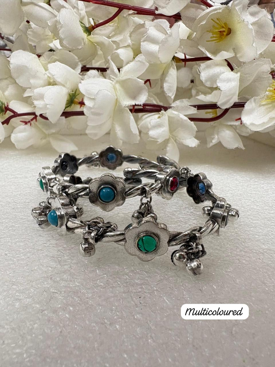 Boho Bloom Charm Bangles