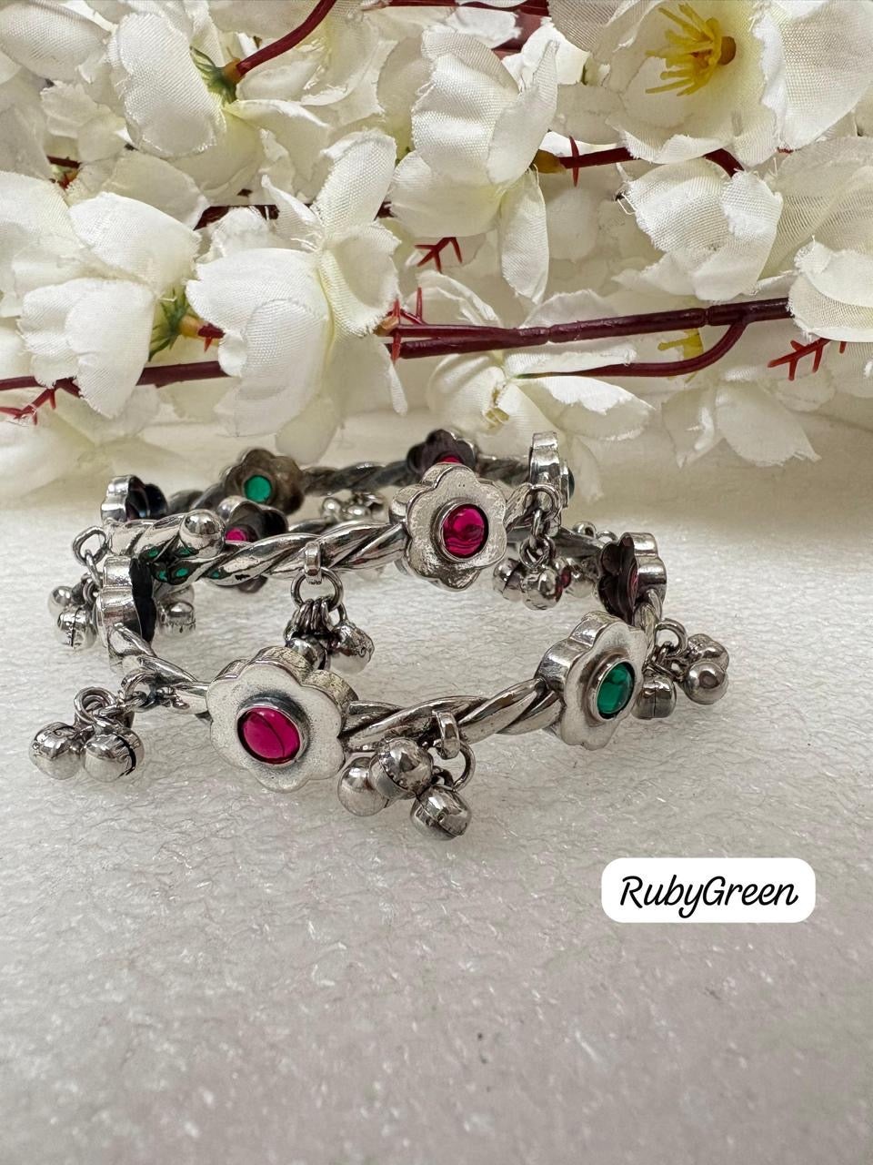 Boho Bloom Charm Bangles