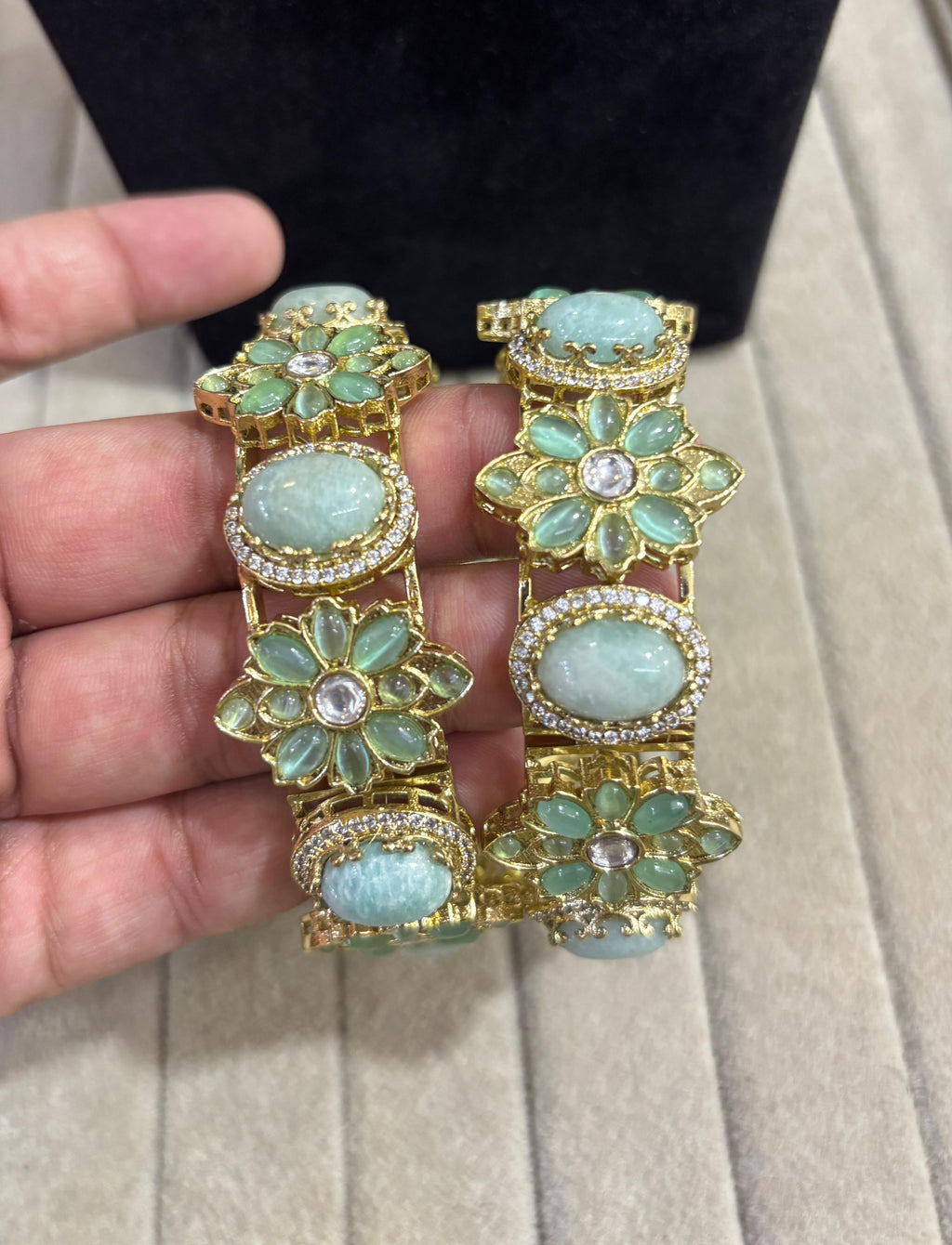 Mint Bloom Fusion Bangles