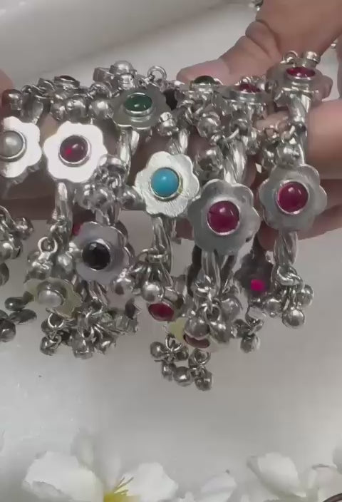 Boho Bloom Charm Bangles