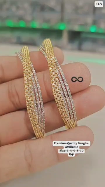 THE SHEESH MAHAL STACKED KADA PAIR
