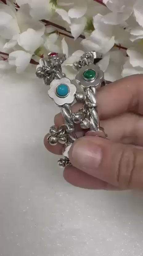 Boho Bloom Charm Bangles
