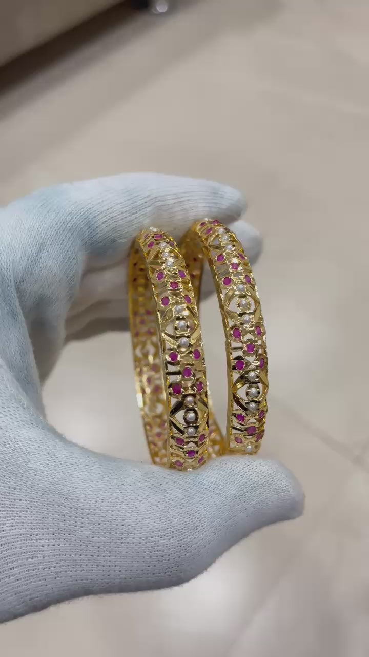 GHALIA GOLD PLATED BANGLES
