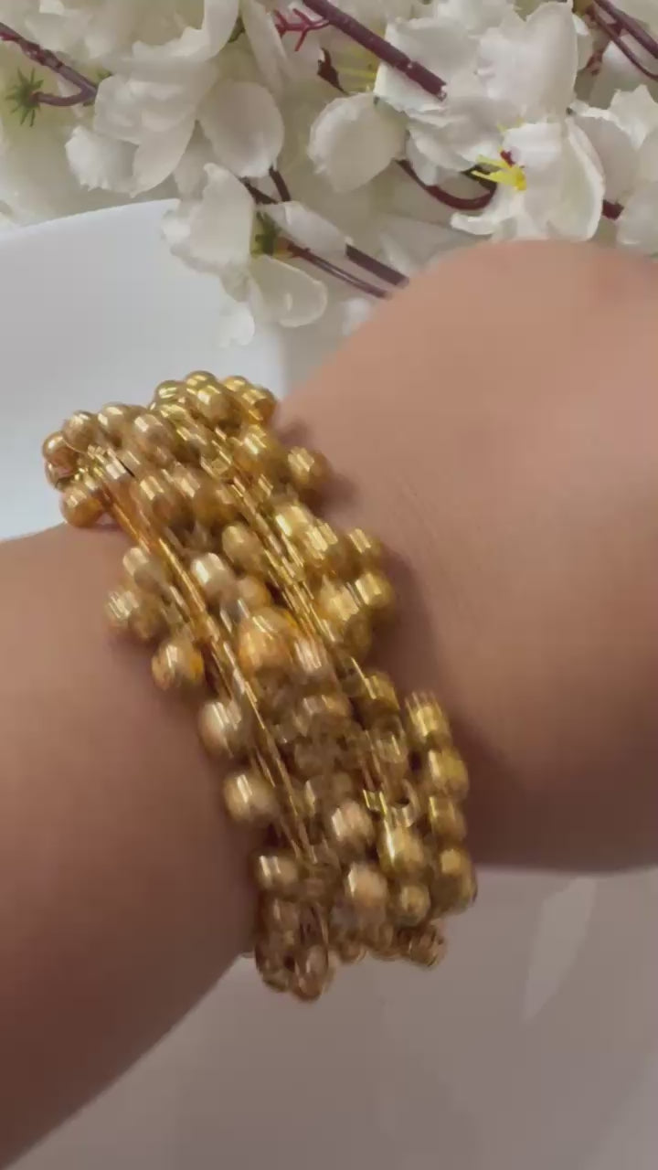 Traditional Gold-Toned Anklets with Ghungroos