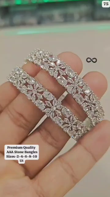 THE SHAHI HEERA FLORAL KADA PAIR